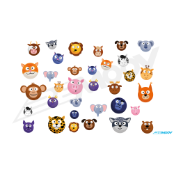 Koop hier de beroemde BEMOOV Dieren stickers